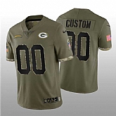 Men's Green Bay Packers ACTIVE PLAYER Custom 2022 Olive Salute To Service Limited Stitched Jersey,baseball caps,new era cap wholesale,wholesale hats